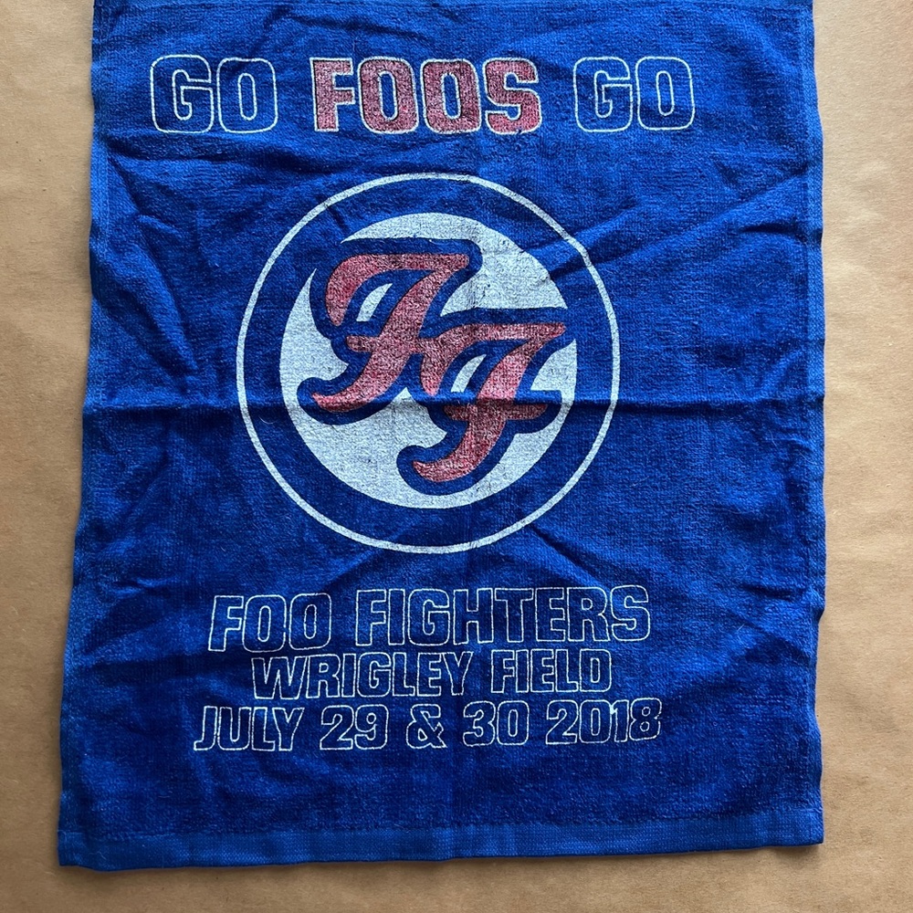 Foo Fighters Wrigley blue golf towel NWOT
